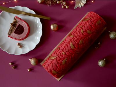 Recette bûche framboise chocolat blanc